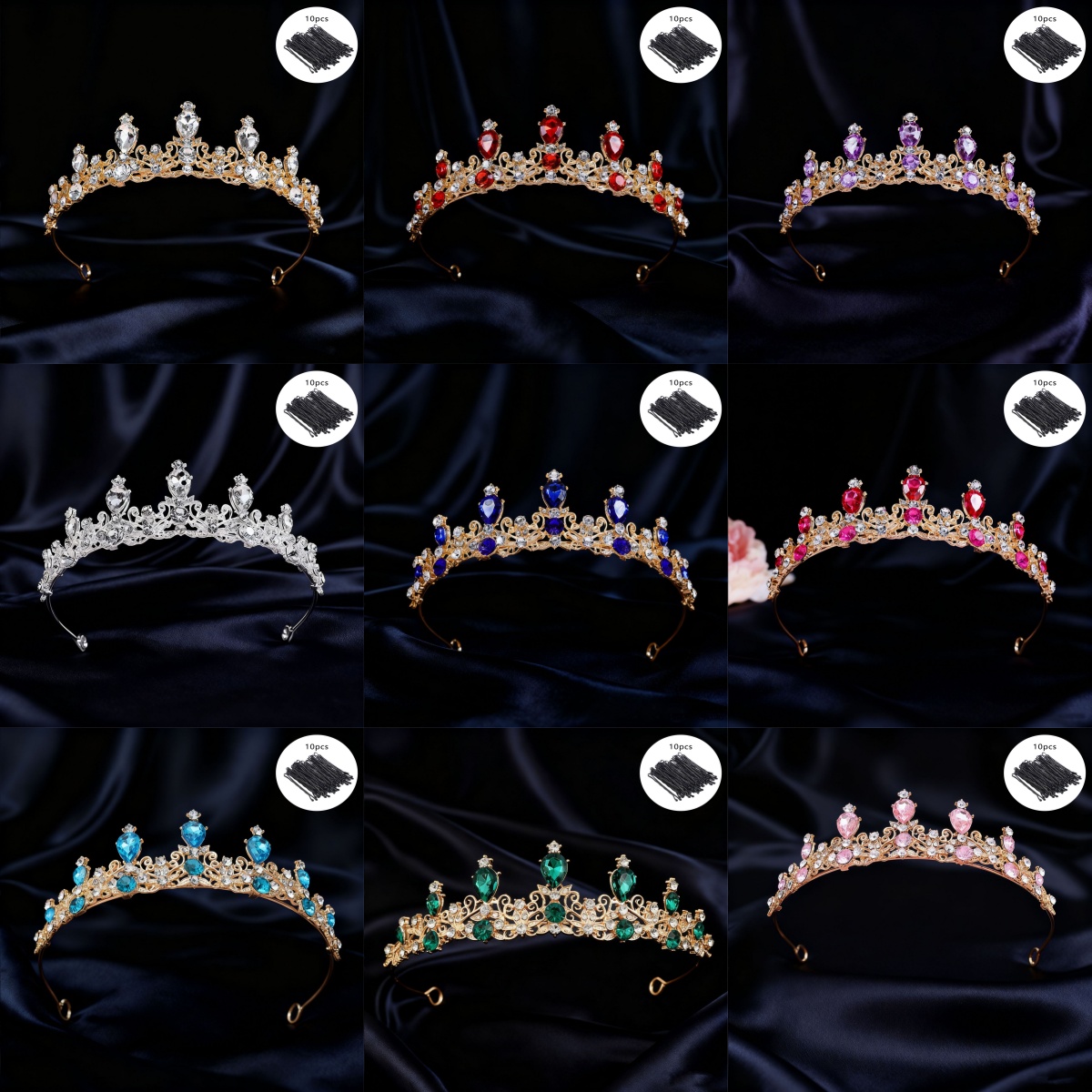 Vintage Fashion For Women - Bridal Tiara Vintage Scroll Rhinestone Queen