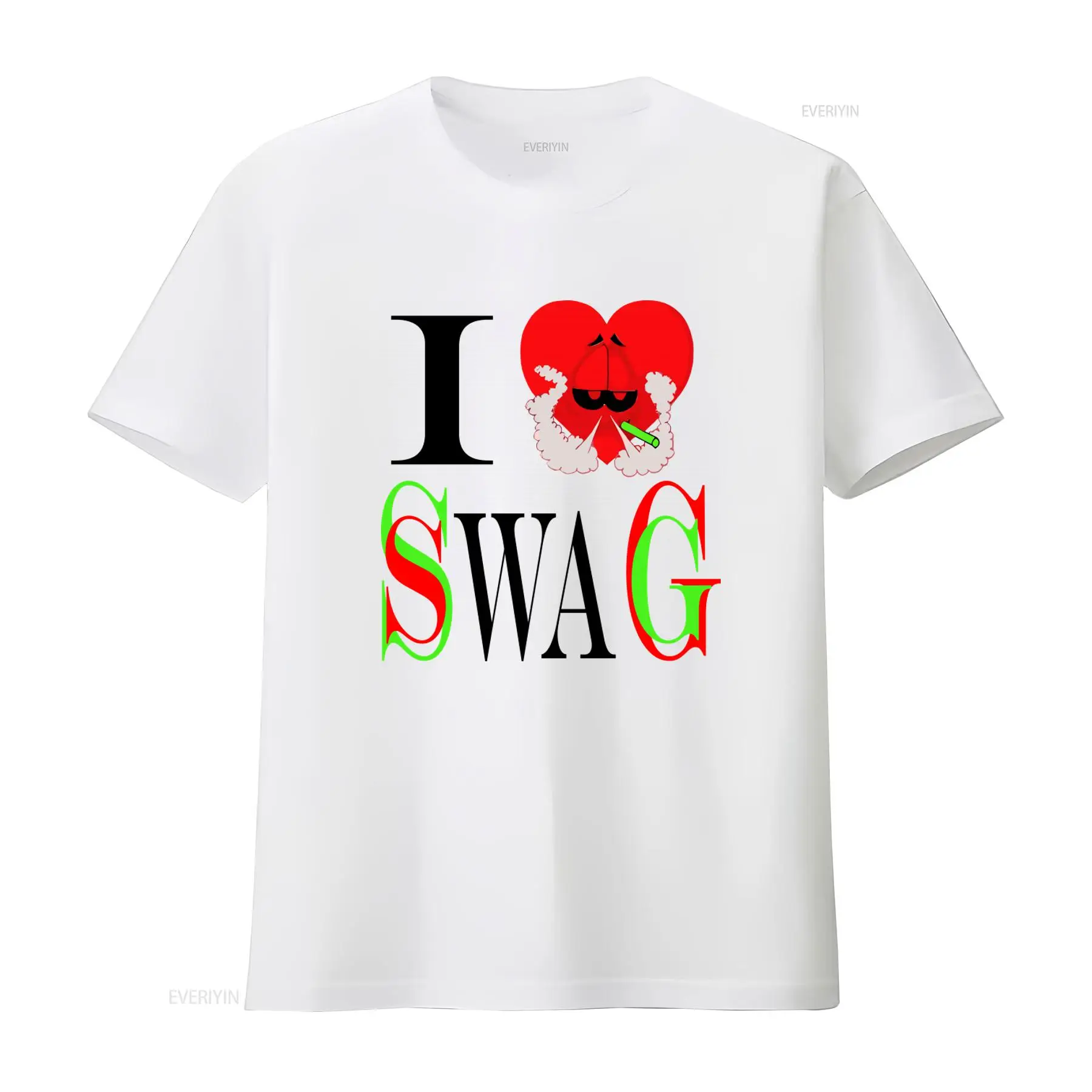 Vintage Fashion Look - I Swag Heart Print T shirt