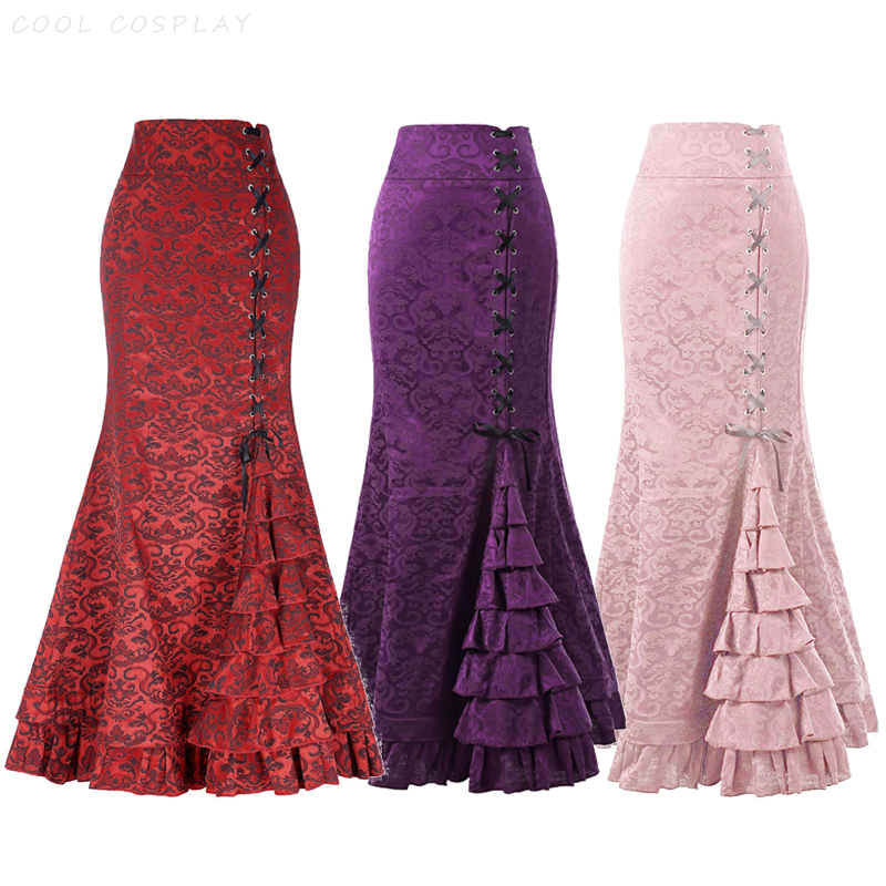 Vintage Fashion Ai - Long Skirts Women Punk Fish Tail