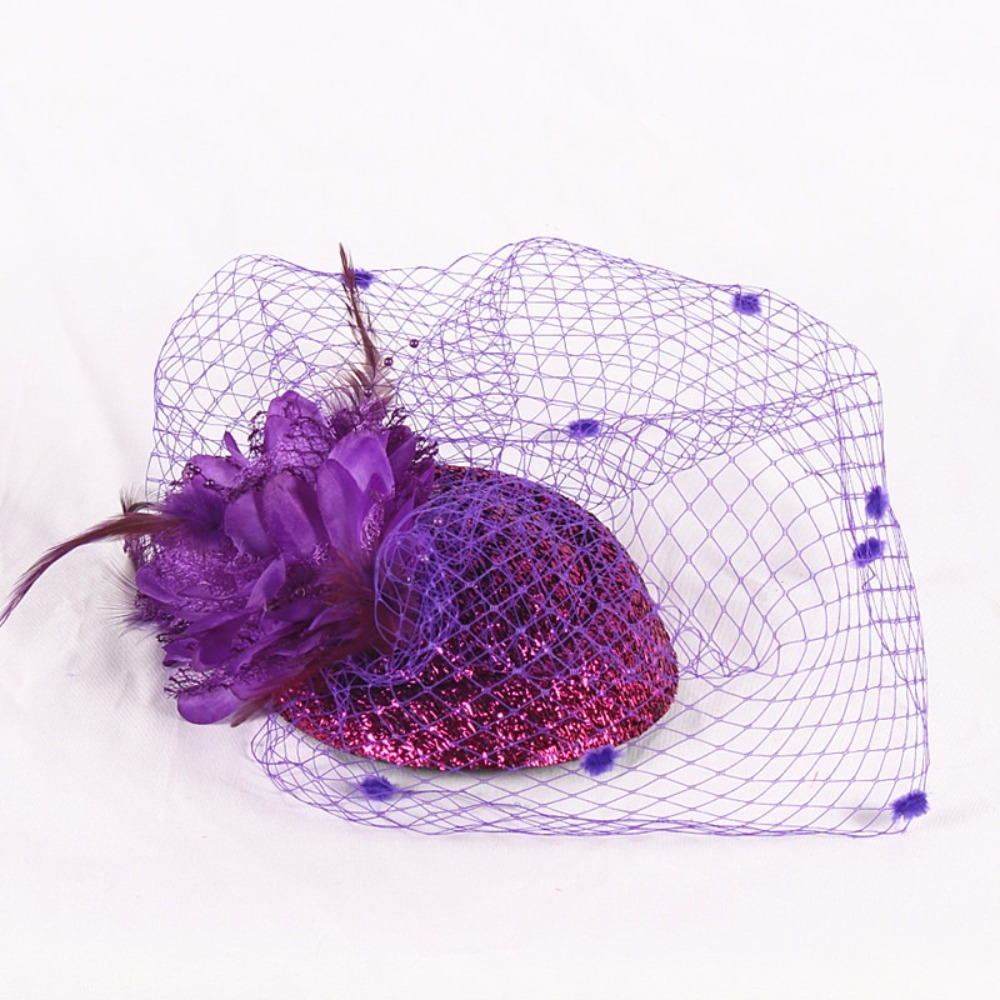 Vintage Fashion Hats - Fashion Polyester Bridal Floral Veil Flower