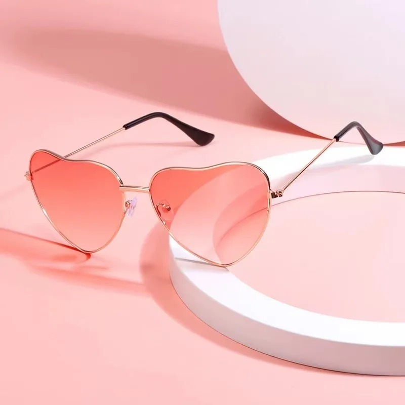 Vintage Fashion Images - Fashion Heart Shaped Metal Sunglasses Vintage
