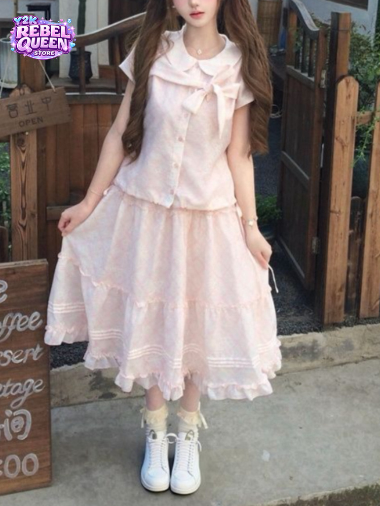 Vintage Fashion Ai - Japanese Vintage Sweet Bow Peter Pan