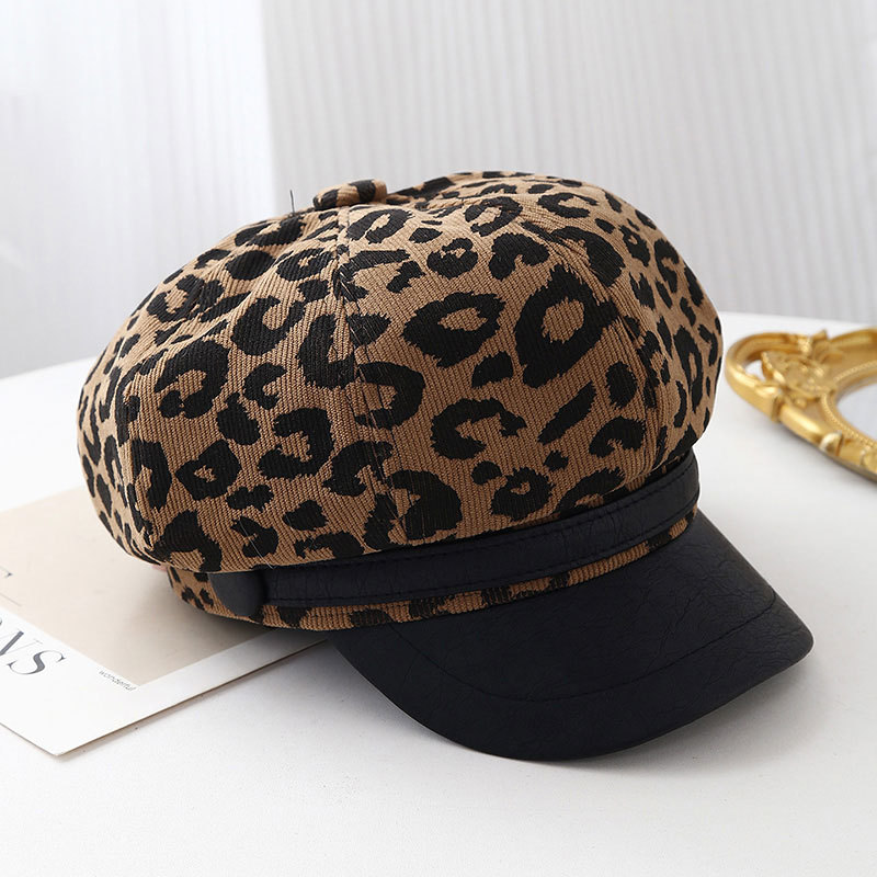 Retro Leopard Print Wide Brim  - Vintage Fashion Hats review and price