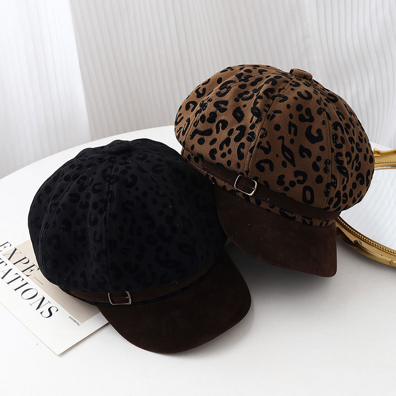 Retro Leopard Print Wide Brim  - Vintage Fashion Hats review and price