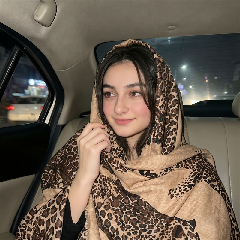 Vintage Leopard Print Hijab an - Vintage Fashion Women review and price