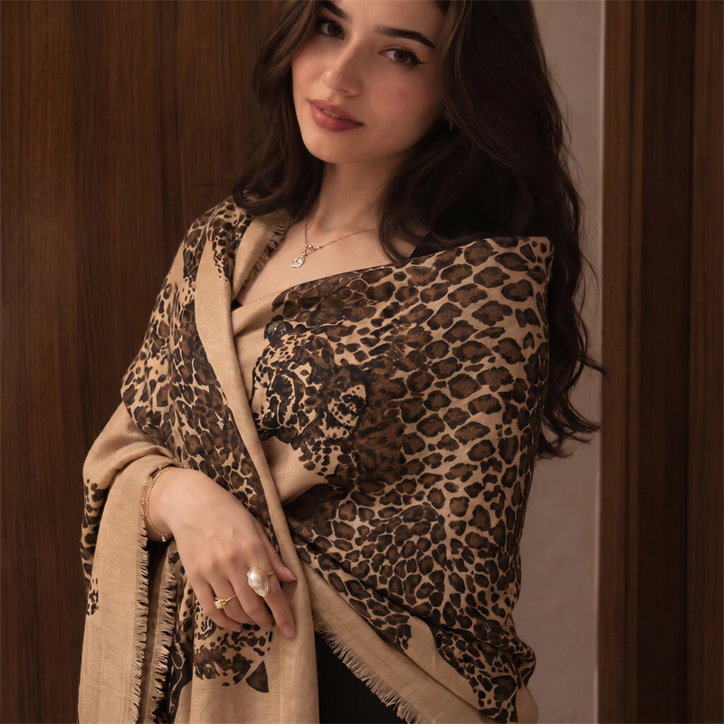 Vintage Leopard Print Hijab an - Vintage Fashion Women review and price
