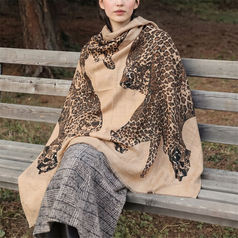 Vintage Leopard Print Hijab an - Vintage Fashion Women review and price
