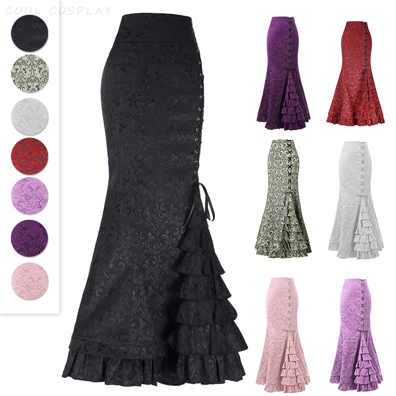 Long Skirts Women Punk Fish Ta - Vintage Fashion Ai review and price