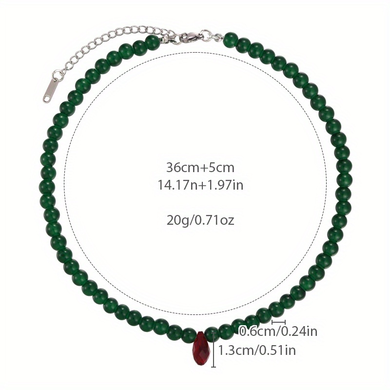 Vintage Green Beaded Necklace  - Vintage Fashion Look review and price