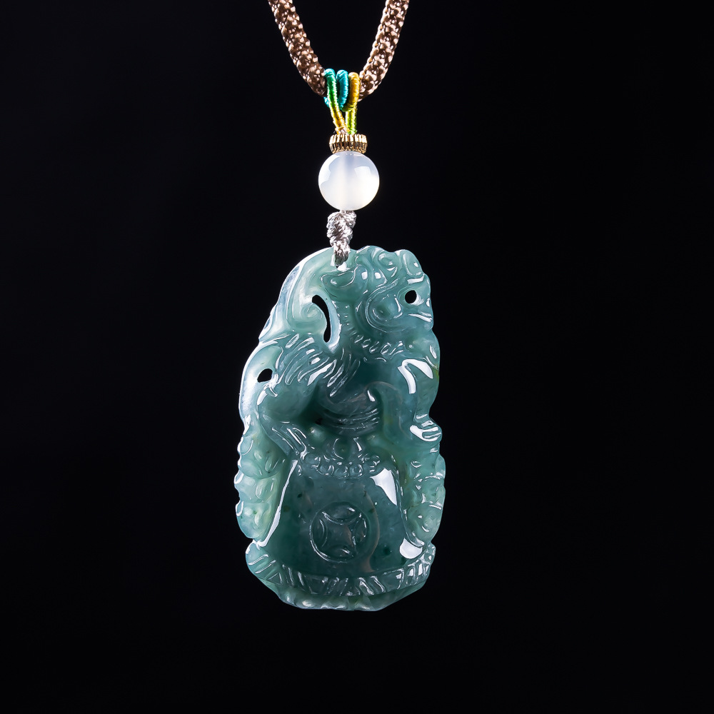Burmese Jadeite Pixiu Pendant  - Vintage Fashion Women review and price
