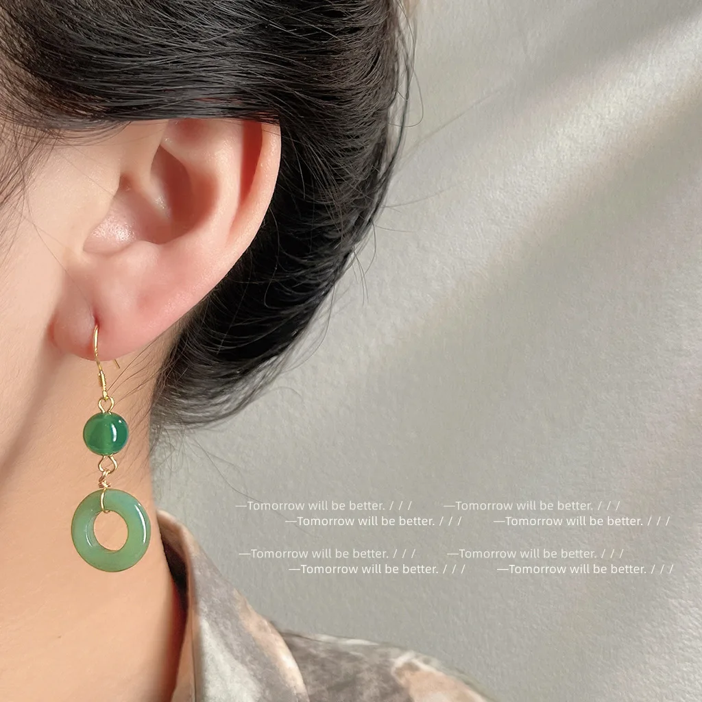 Green Real Jade Ring Earrings  - Vintage Fashion Ai review and price