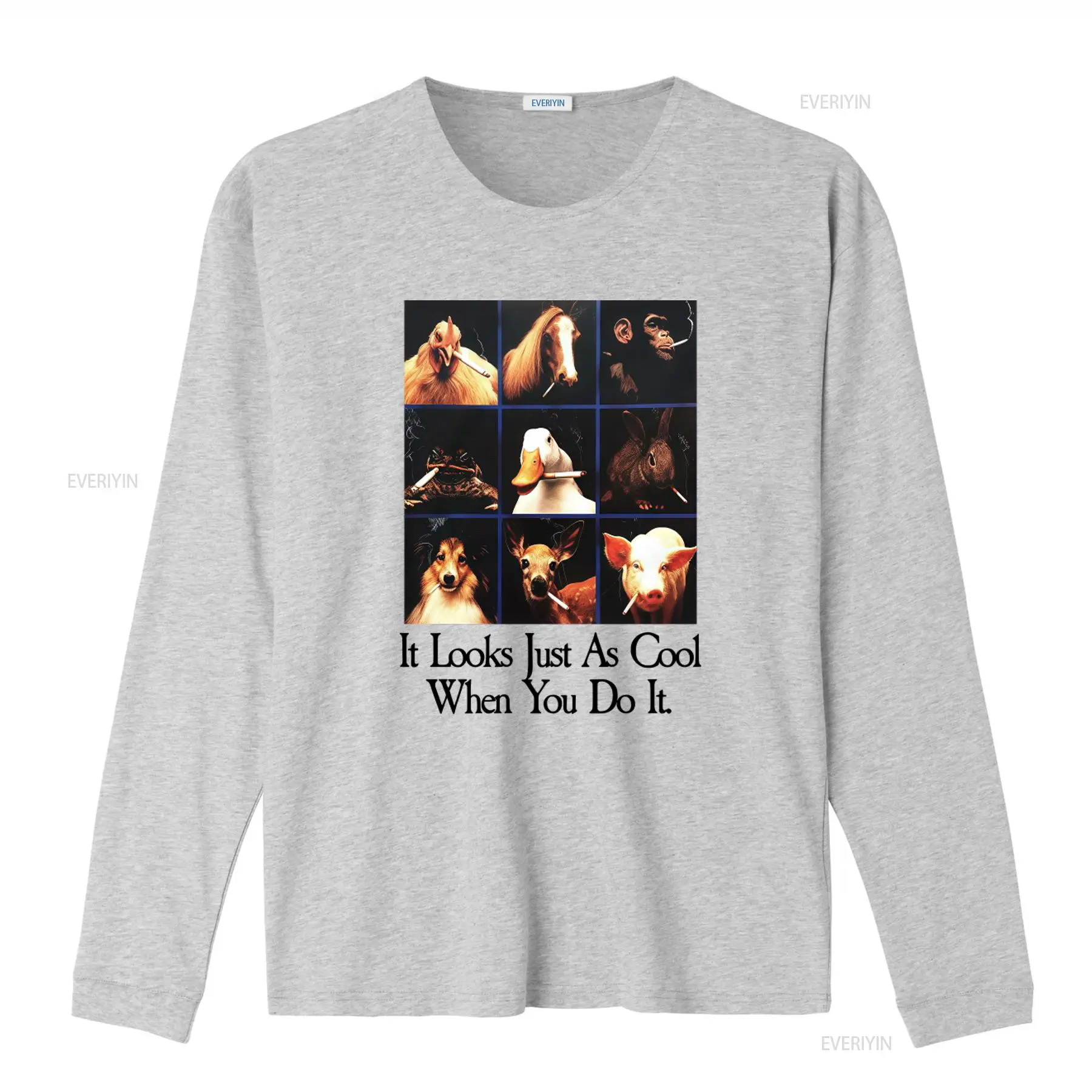Animal Smoking Print T Shirt I - Vintage Fashion Look review and price
