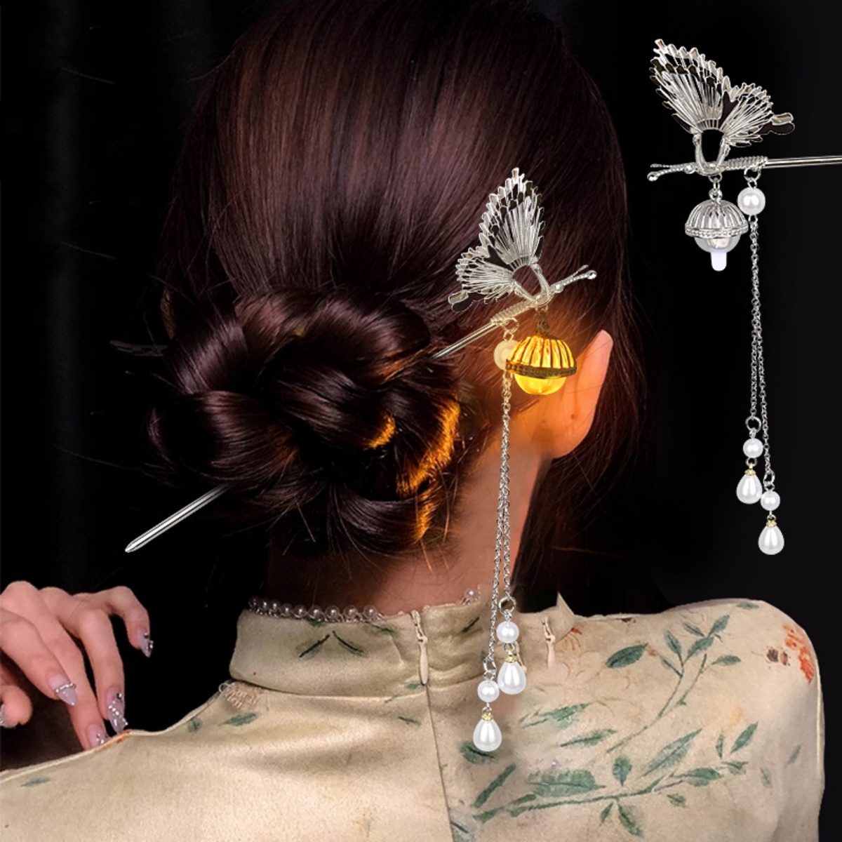 Luminous Flower Hairpin For Wo - Vintage Fashion Ai review and price