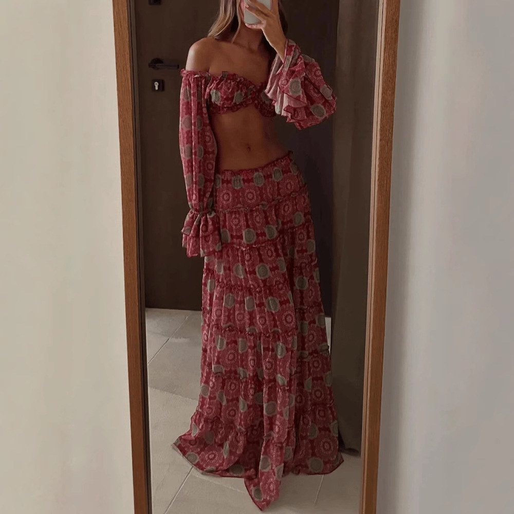 Vintage Print Skirt Two Piece  - Vintage Fashion Ai review and price