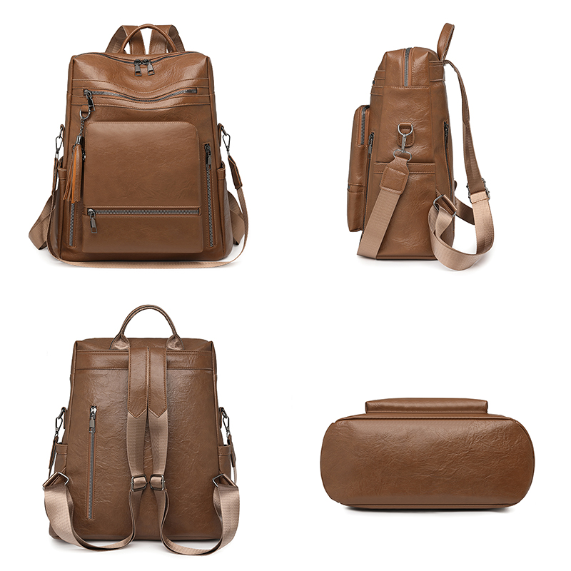 Vintage Leather Look Backpack  - Vintage Fashion Look review and price