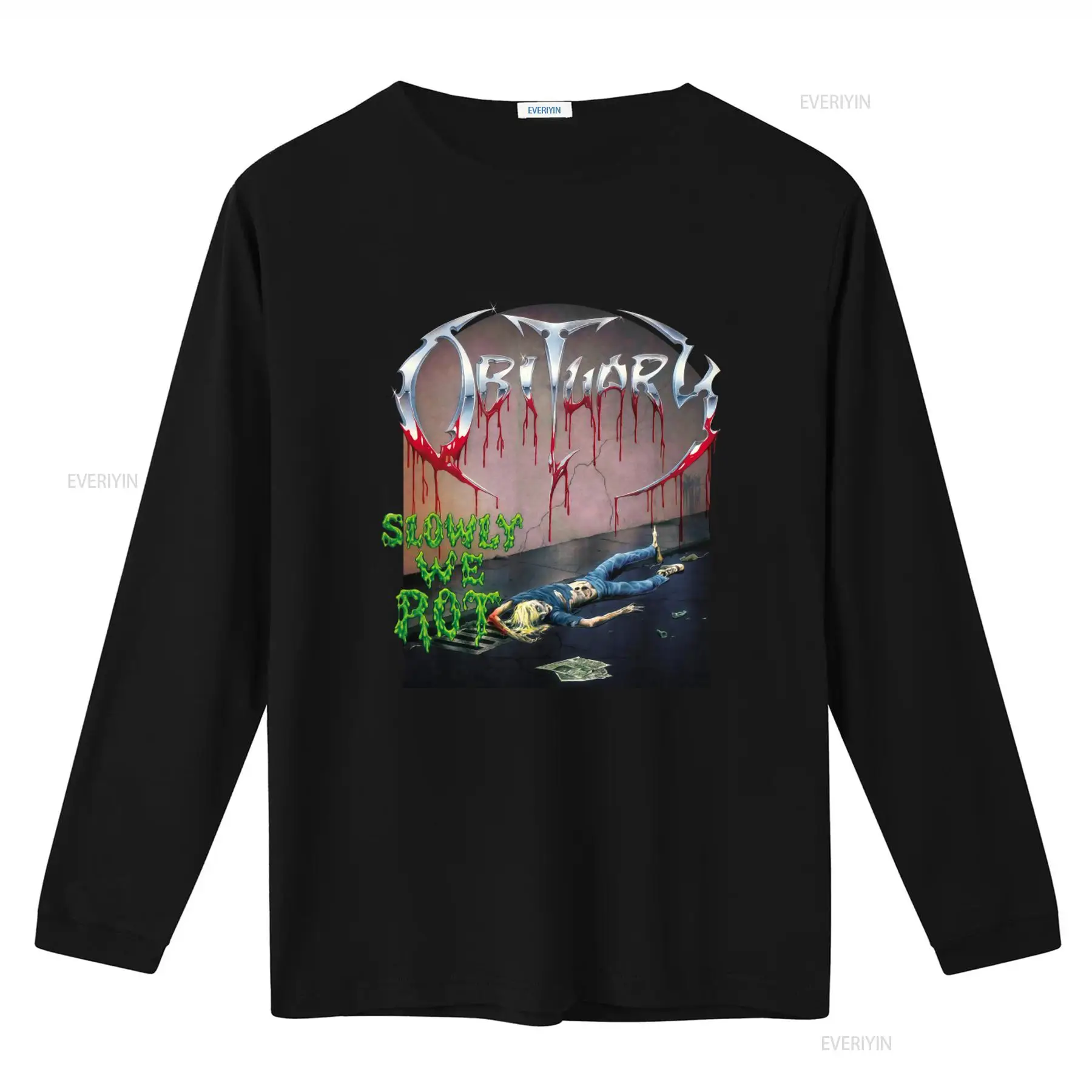 OBITUARY Slowly We Rot Print T - Vintage Fashion Obituaries review and price
