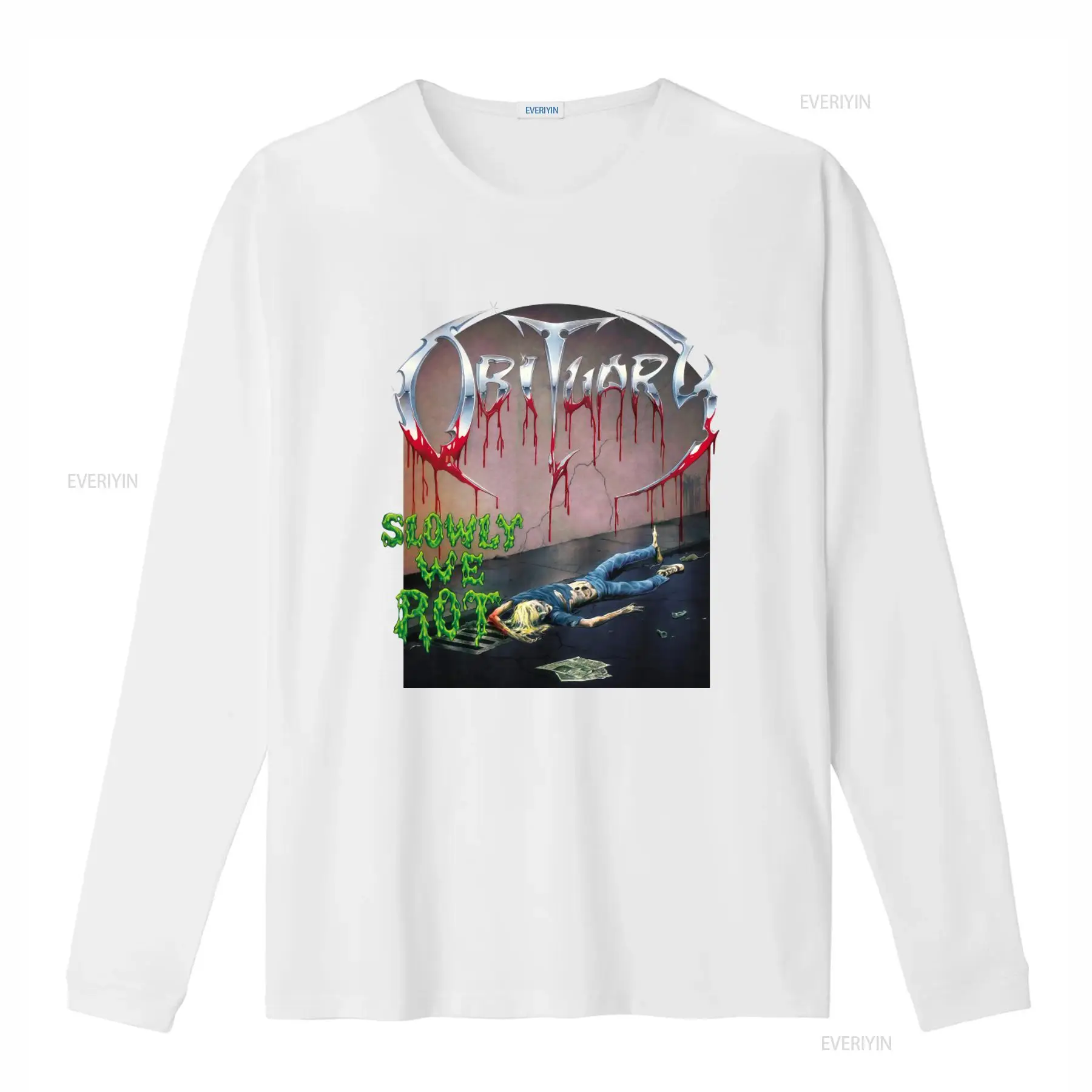 OBITUARY Slowly We Rot Print T - Vintage Fashion Obituaries review and price