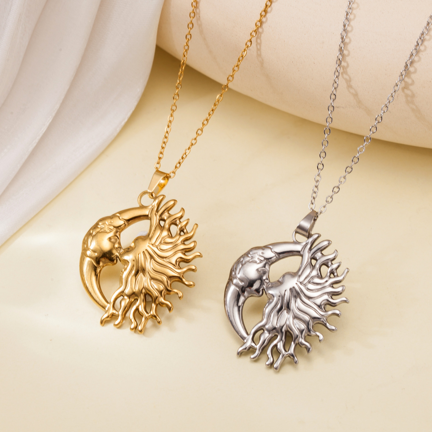 Sun and Moon Neckalce for Coup - Vintage Fashion Look review and price
