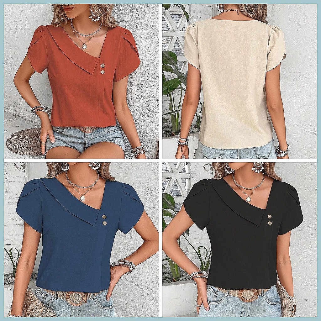 2024 Summer Vintage Solid Colo - Vintage Fashion Women review and price