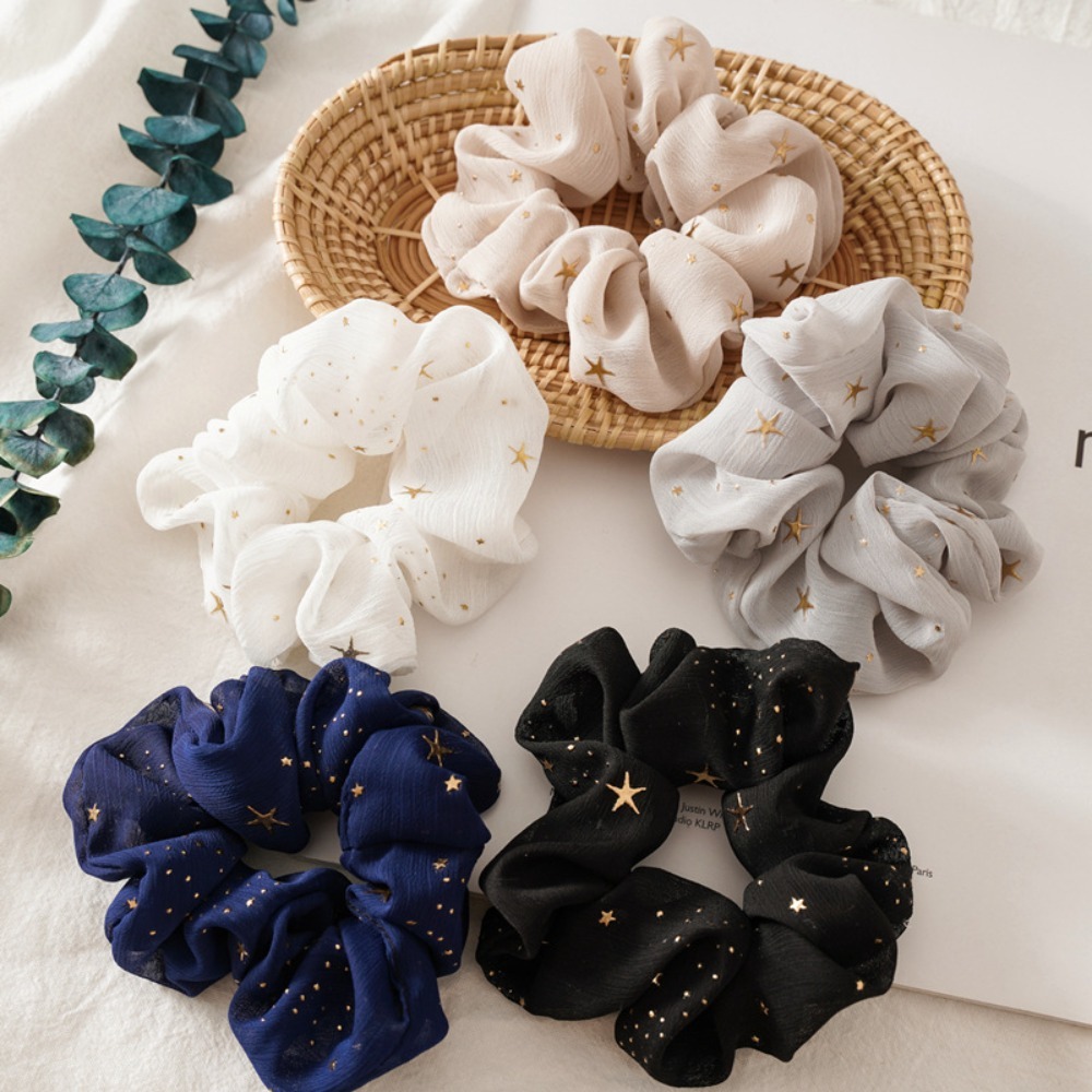 1/5pcs Print Scrunchie Dreamy  - Vintage Fashion Look review and price
