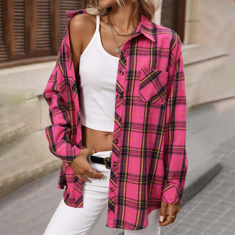 Vintage Plaid Long Sleeve Wome - Vintage Fashion Hong Kong review and price