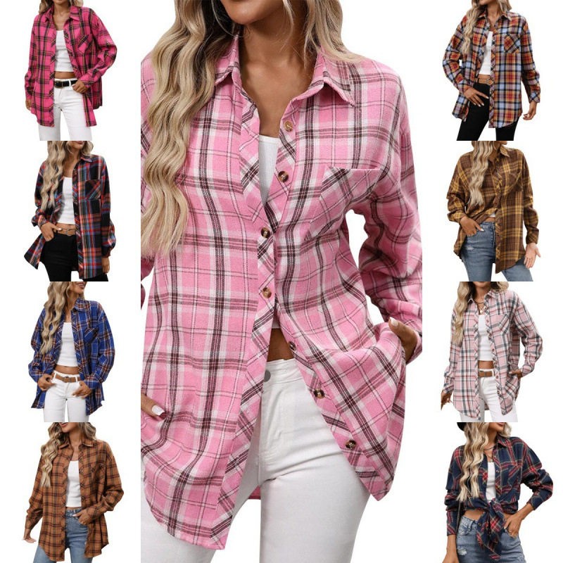 Vintage Plaid Long Sleeve Wome - Vintage Fashion Hong Kong review and price